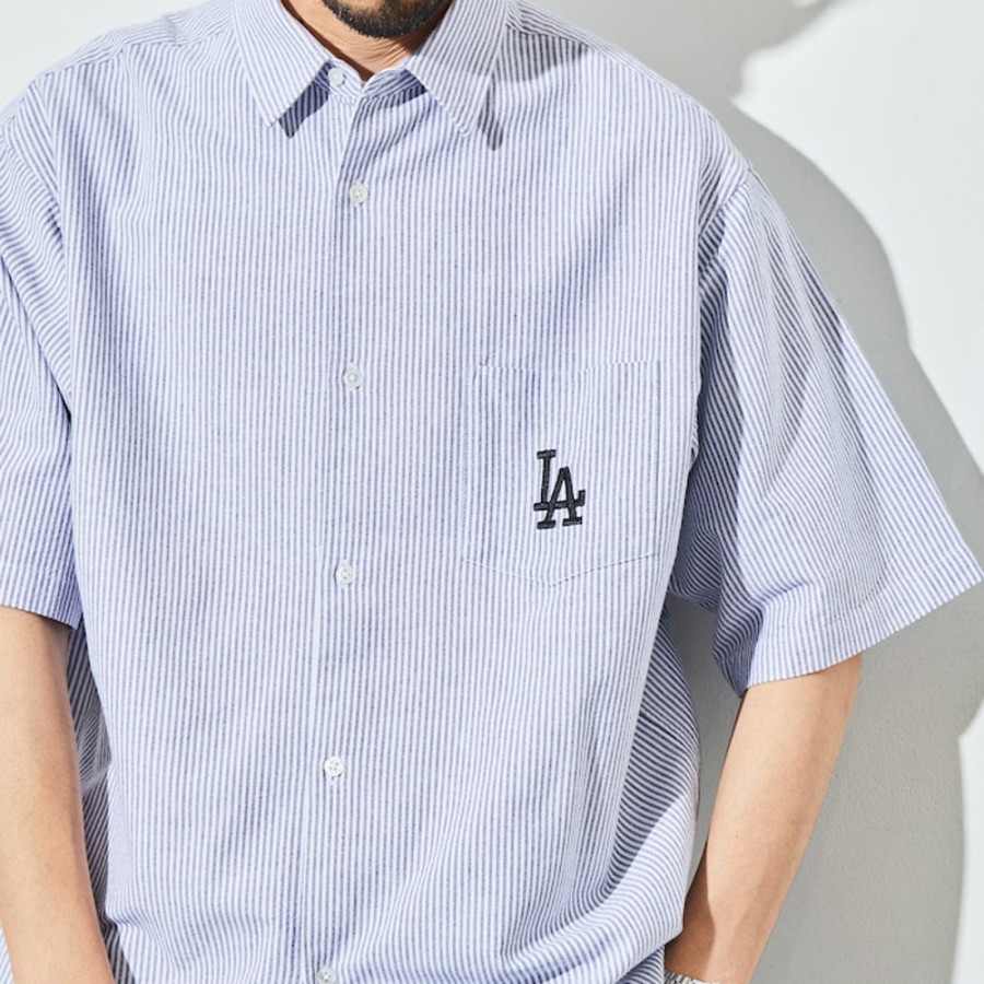 프릭스스토어 별주 MLB 메이저리그 베이스볼 숏슬리브 옥스퍼드 셔츠 3컬러 1005248900095