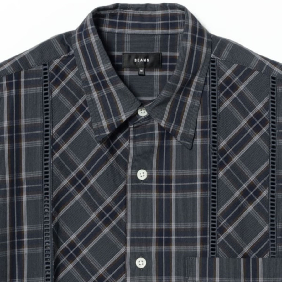 빔즈 레이스 격자체크 셔츠 2컬러 11-01-0563-803