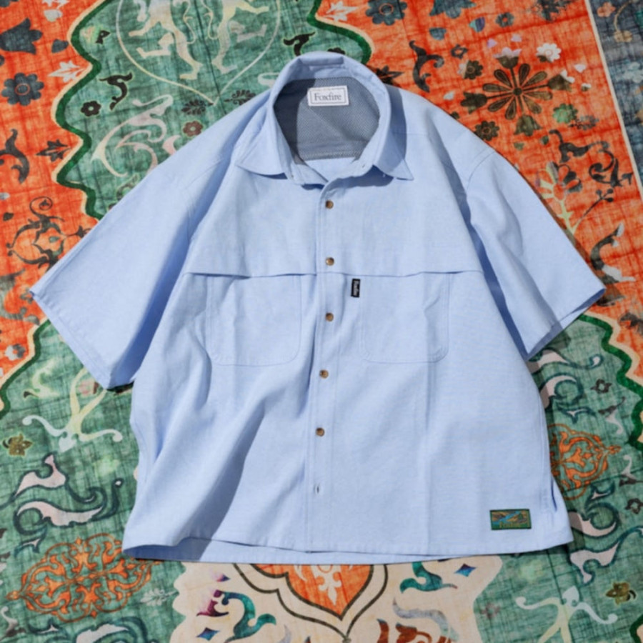 프릭스스토어 별주 폭스파이어 옥스포드 피싱 숏포켓 반팔 셔츠 3컬러 1005408400004