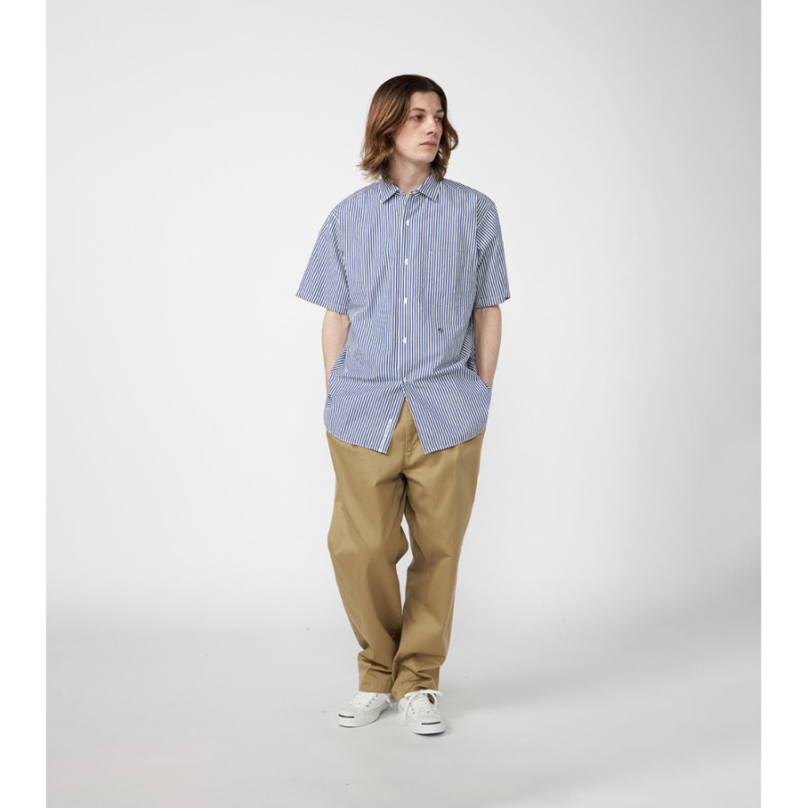 나나미카 레귤러 칼라 윈드 S/S 셔츠 화이트 S25SG123