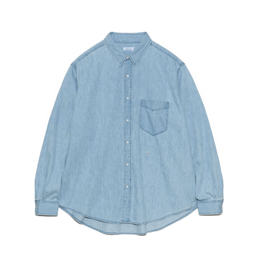 나나미카 레귤러 카라 라이트 데님 셔츠 2컬러 S25SG087