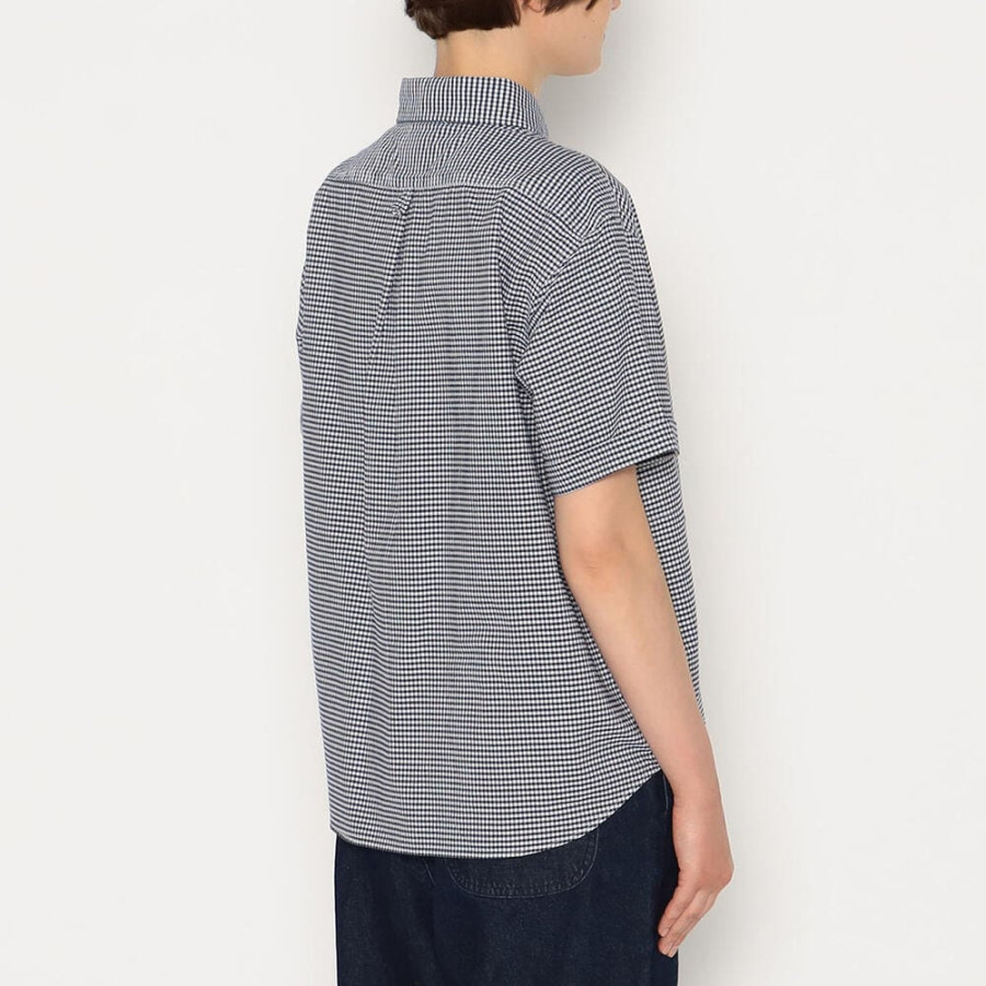 단톤 여성 옥스퍼드 라운드 카라 풀오버 패턴 반팔 셔츠 2컬러 DT-B0283 OXP DNB251L104-0006