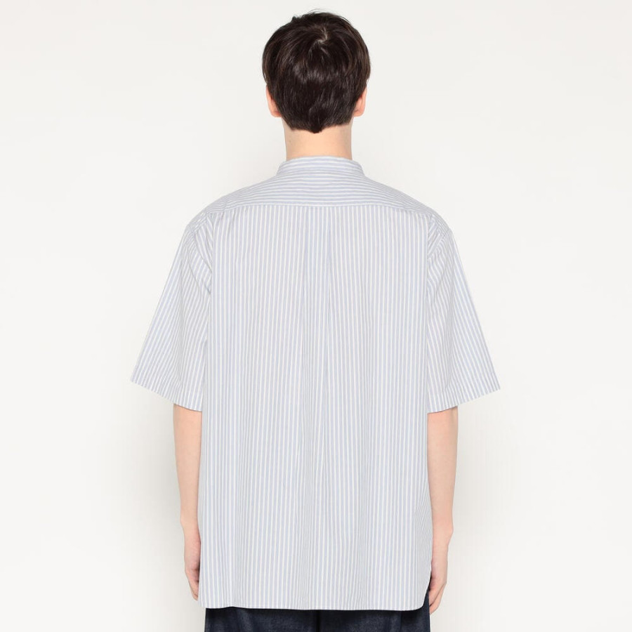 단톤 코튼 린넨 반팔 밴드 카라 스트라이프 셔츠 2컬러 JD-3788 SCP DNB251M104-0009