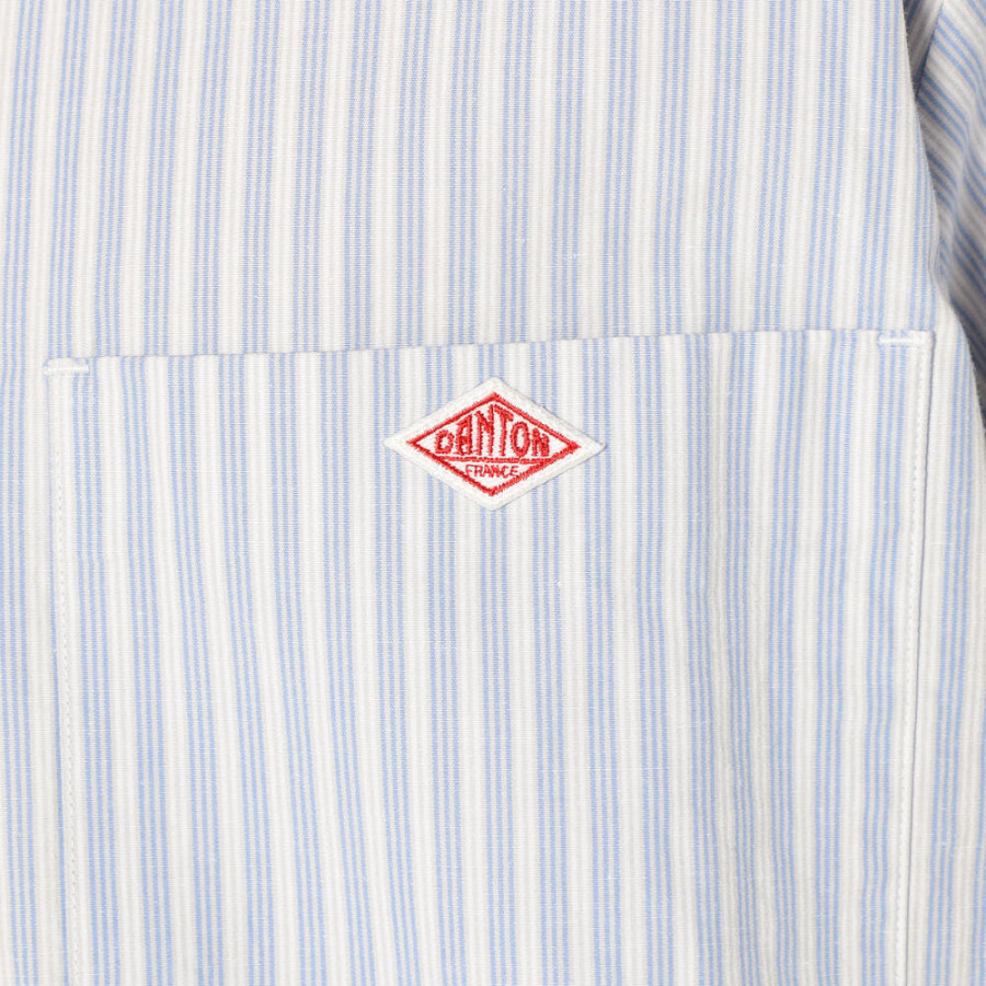 단톤 코튼 린넨 반팔 밴드 카라 스트라이프 셔츠 2컬러 JD-3788 SCP DNB251M104-0009