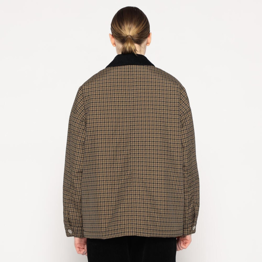 단톤 여성 나일론 투사 워크 재킷 체크 브라운계1 DT-A0523 PNN DNB252L101-0005