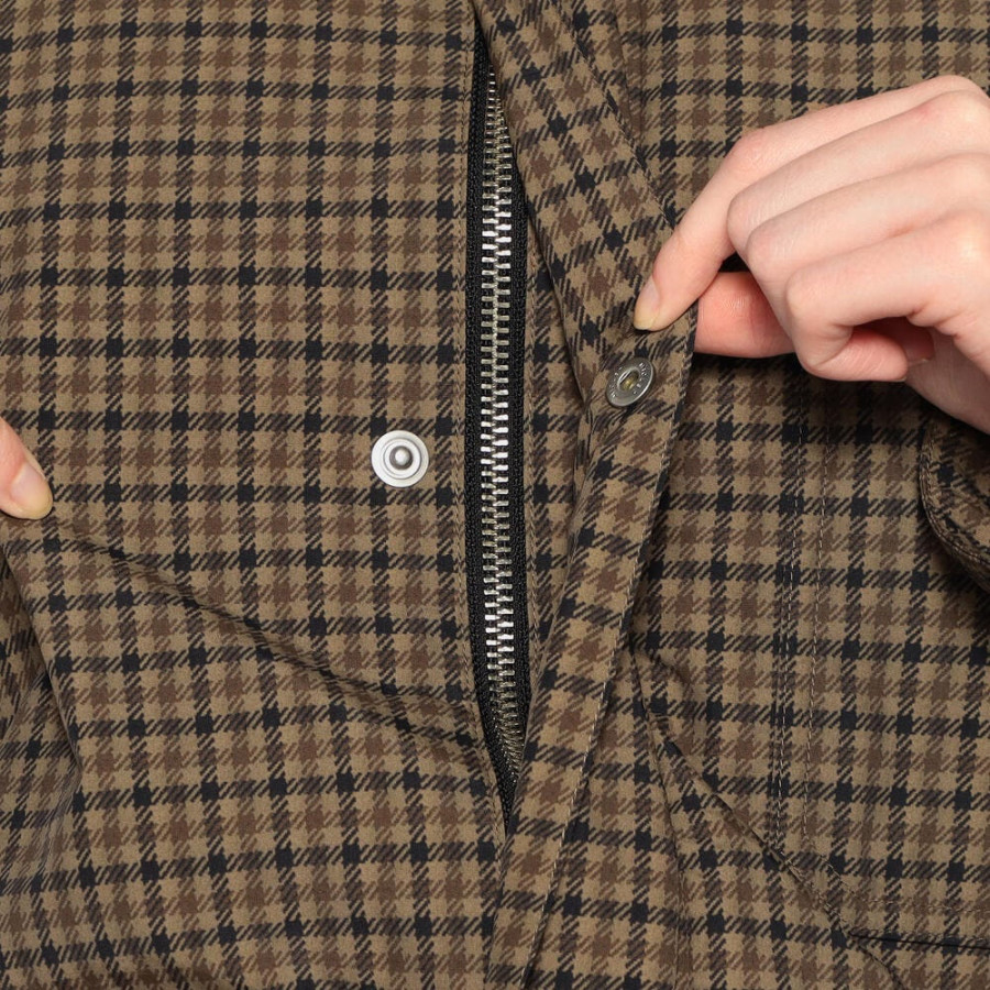 단톤 여성 나일론 투사 워크 재킷 체크 브라운계1 DT-A0523 PNN DNB252L101-0005
