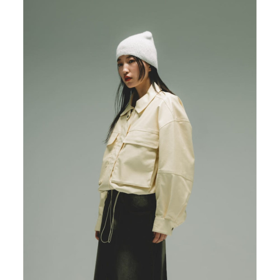 프릭스스토어 페이크 가죽 쇼트 블루종 재킷 3컬러 1153248901463