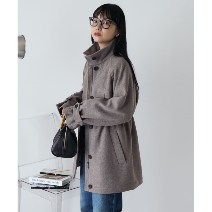 프릭스스토어 울리 하이넥 개더 코트 3컬러 1151248900163