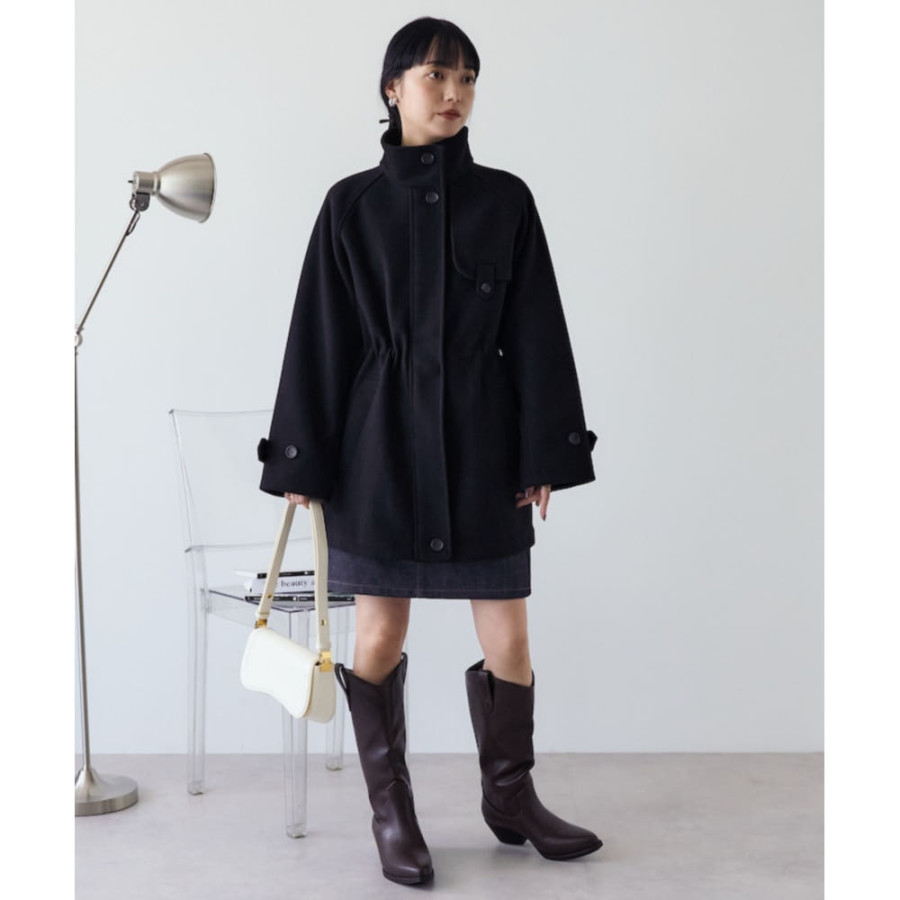 프릭스스토어 울리 하이넥 개더 코트 3컬러 1151248900163