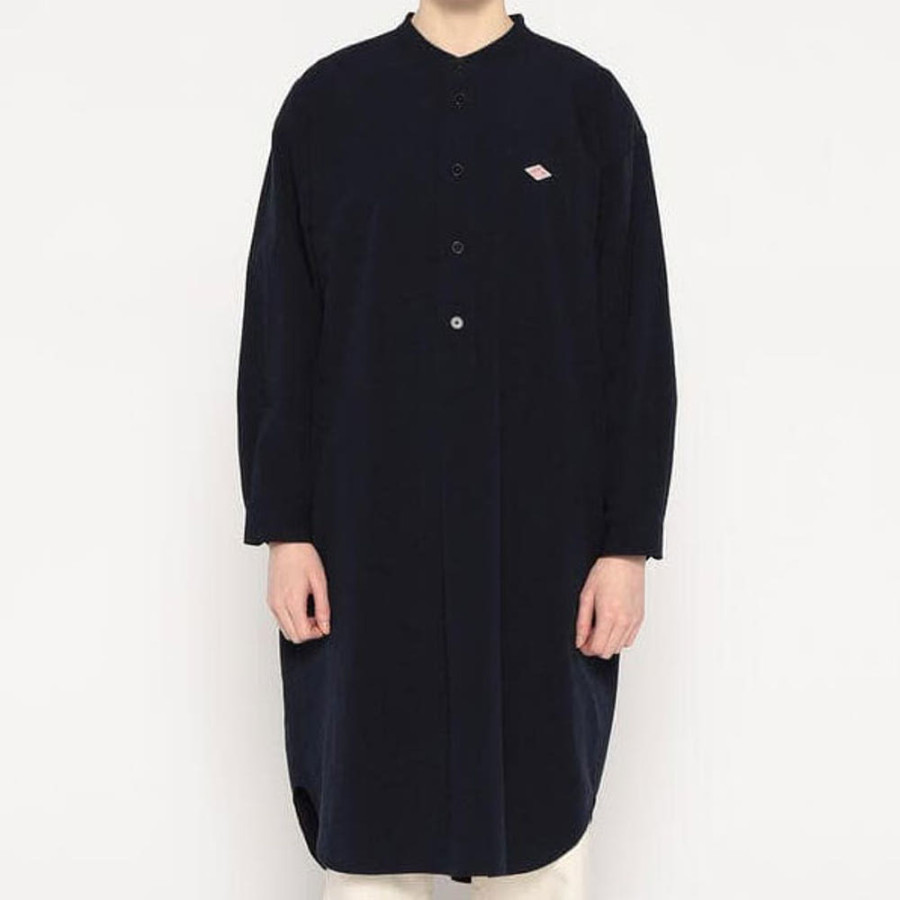 단톤 여성 코튼 워셔 밴드 카라 롱셔츠 2컬러 DT-B0342 MUG DNB252L203-0003