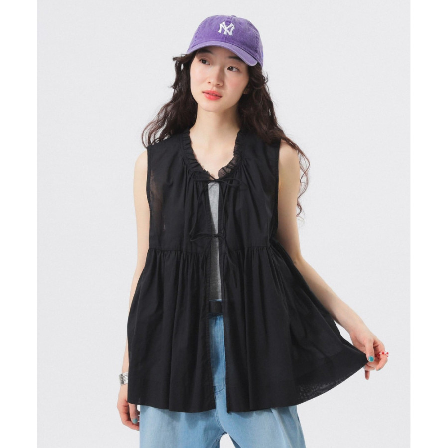 빔즈 보이 코튼 개더 노슬리브 셔츠 3컬러 13-01-0163-452