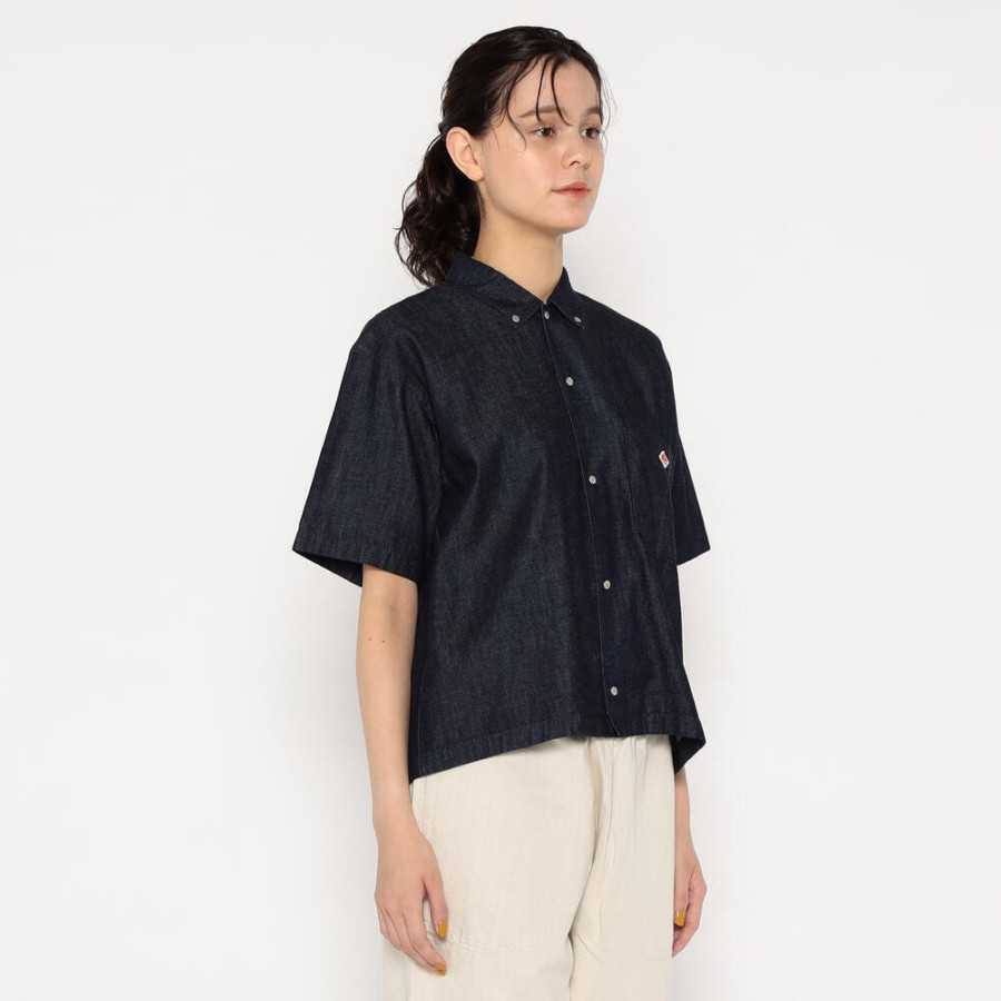 단톤 여성 데님 던가리 반소매 B.D 셔츠 2컬러 DT-B0336 DUG DNB251L104-0013