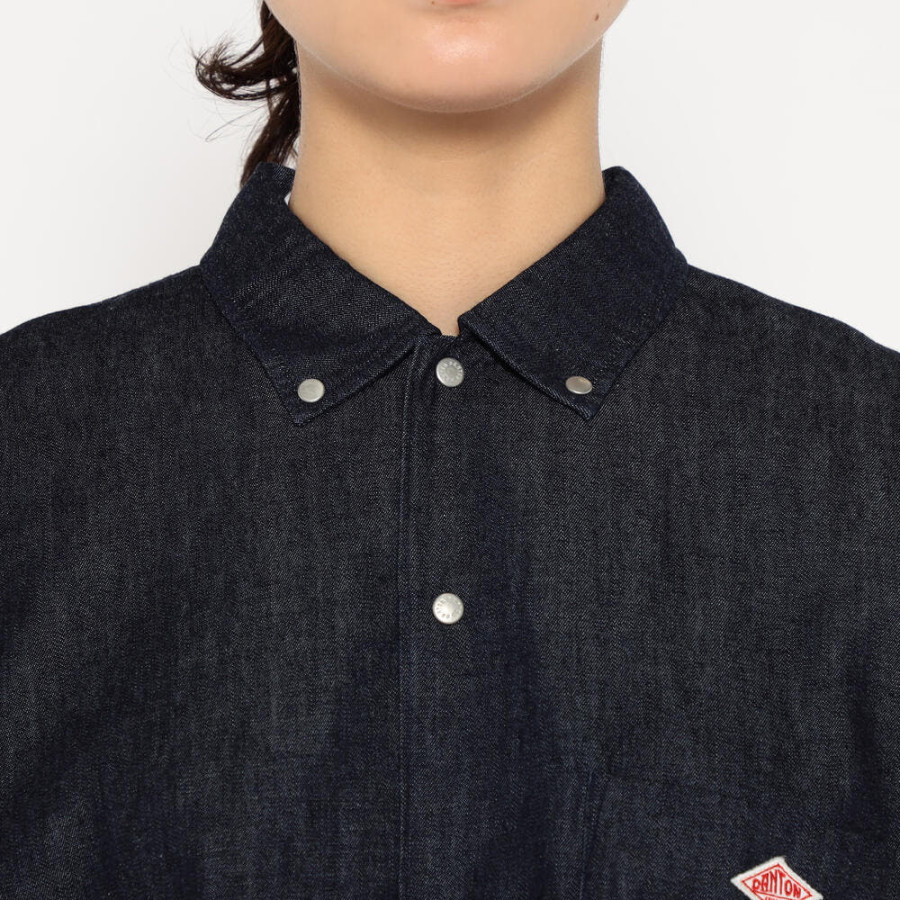 단톤 여성 데님 던가리 반소매 B.D 셔츠 2컬러 DT-B0336 DUG DNB251L104-0013