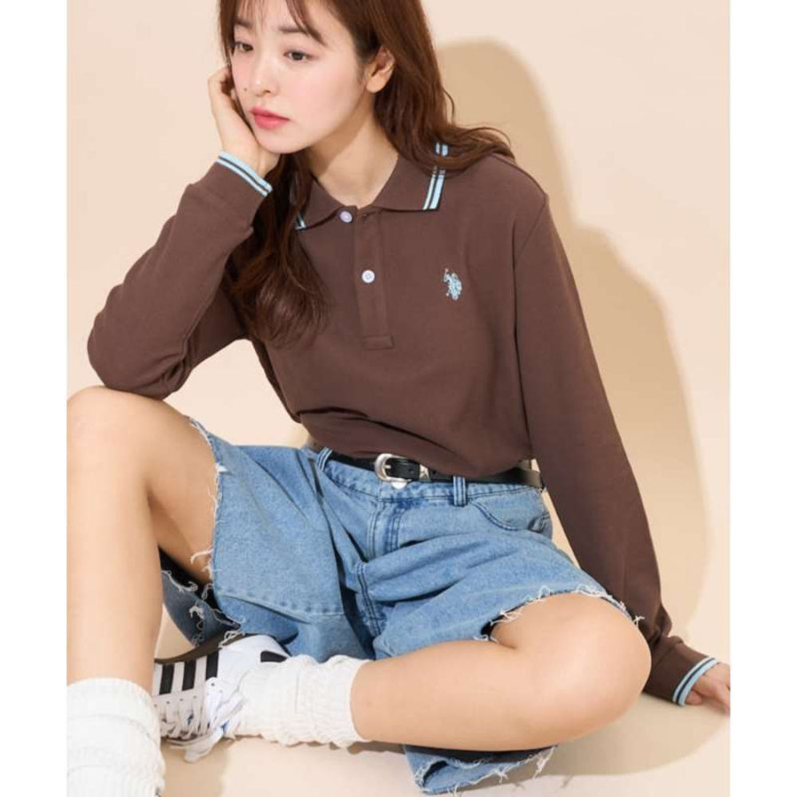 퍼블럭스 U.S. POLO ASSN. 유에스폴로에센 포인트 로고 폴로셔츠 긴팔 카라티 6컬러 3222291600001