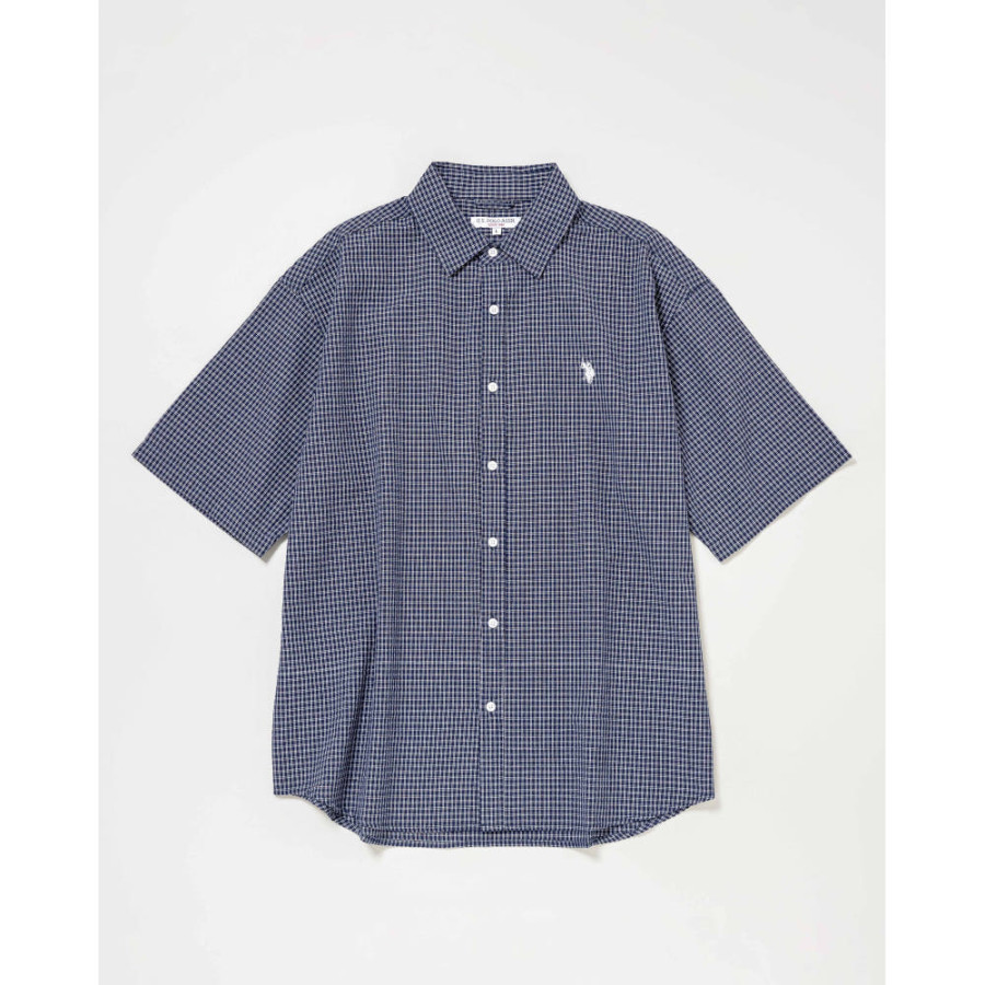 U.S. POLO ASSN. 유에스폴로에센 더블홀스맨 자수 레귤러 카라 브로드 반팔 셔츠 6컬러 PLM51703
