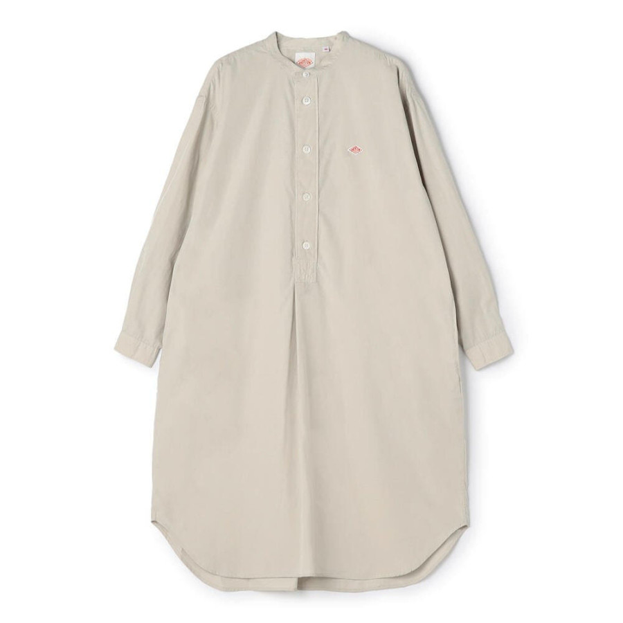 단톤 여성 코튼 포플린 밴드 카라 롱 셔츠 4컬러 DT-B0342 RPL DNB251L203-0005