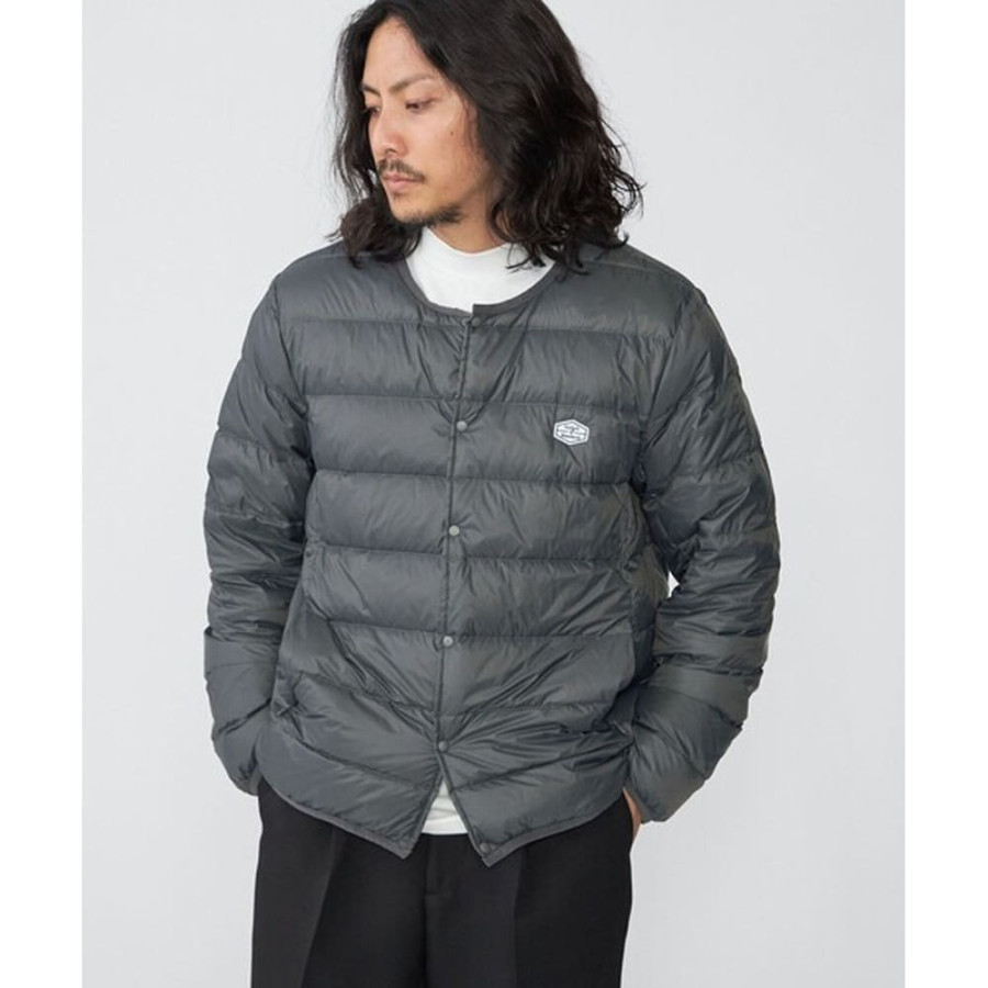 쉽스 별주 타이온 로고 와펜 나일론 크루넥 이너 다운 가디건 3컬러 85837431