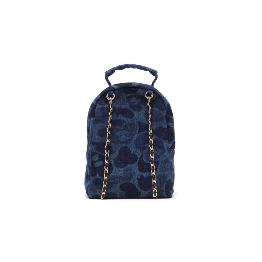 베이프 카모 데님 미니 백팩 핸드백 인디고 CL70289304