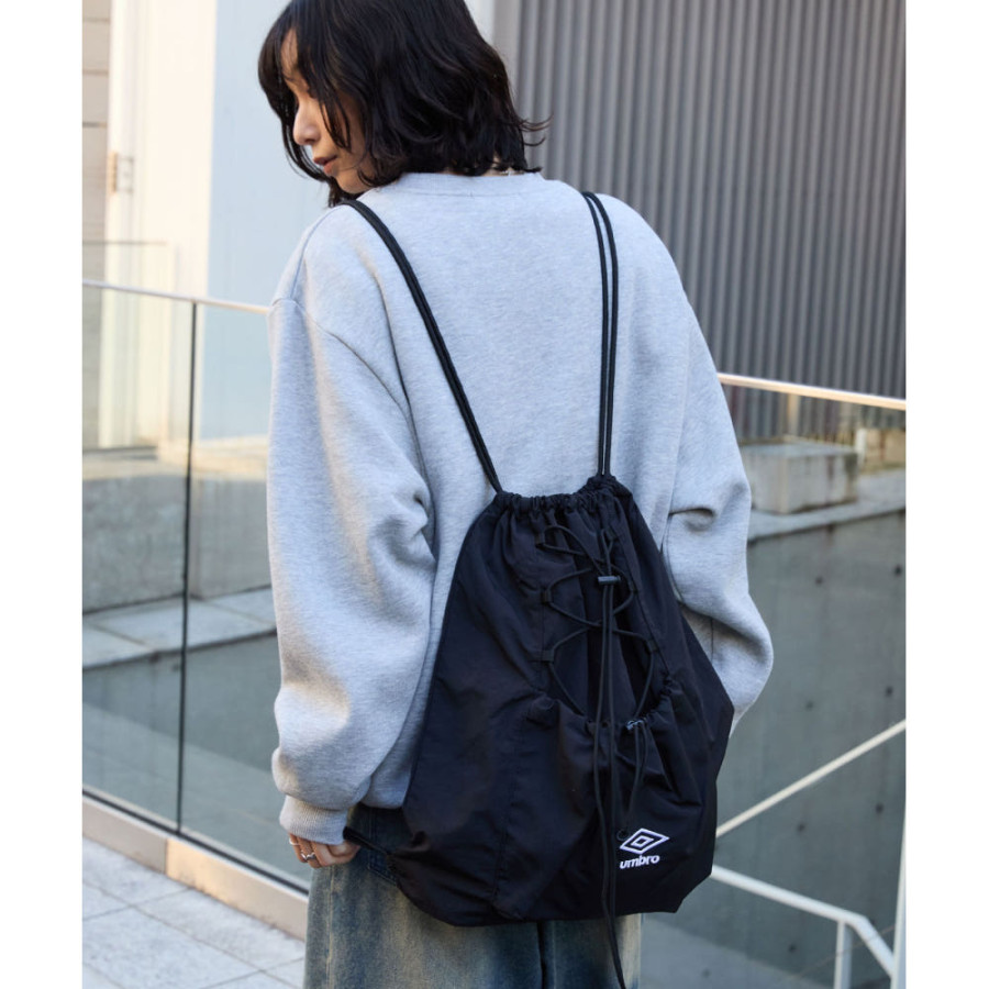 엄브로 별주 로고 자수 나일론 드로우코드 냅색 짐색 2컬러 bg402