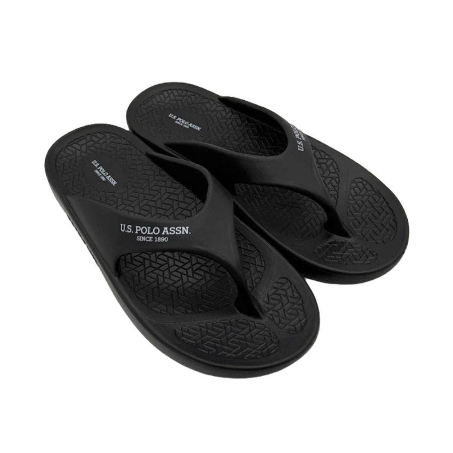 U.S. POLOASSN. 유에스폴로에센 플립 플롭 통샌들 블랙 PLM00854