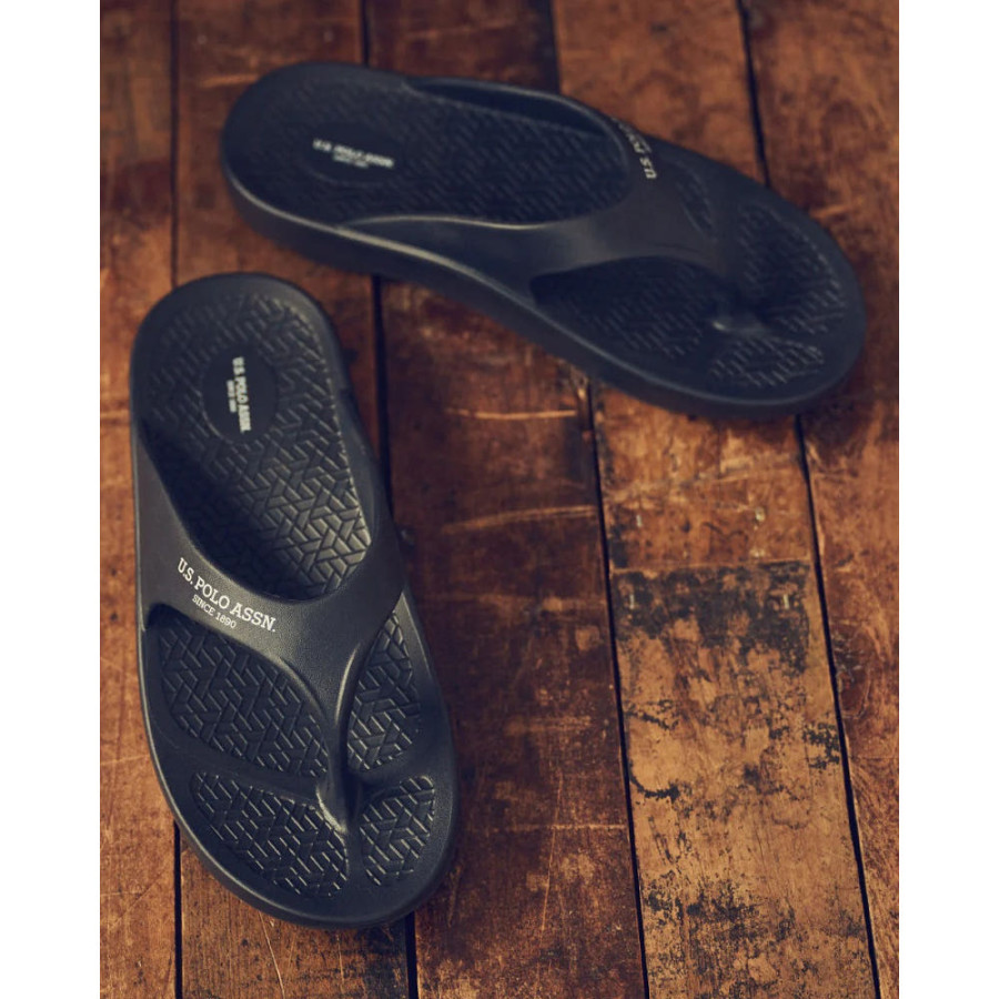 U.S. POLOASSN. 유에스폴로에센 플립 플롭 통샌들 블랙 PLM00854