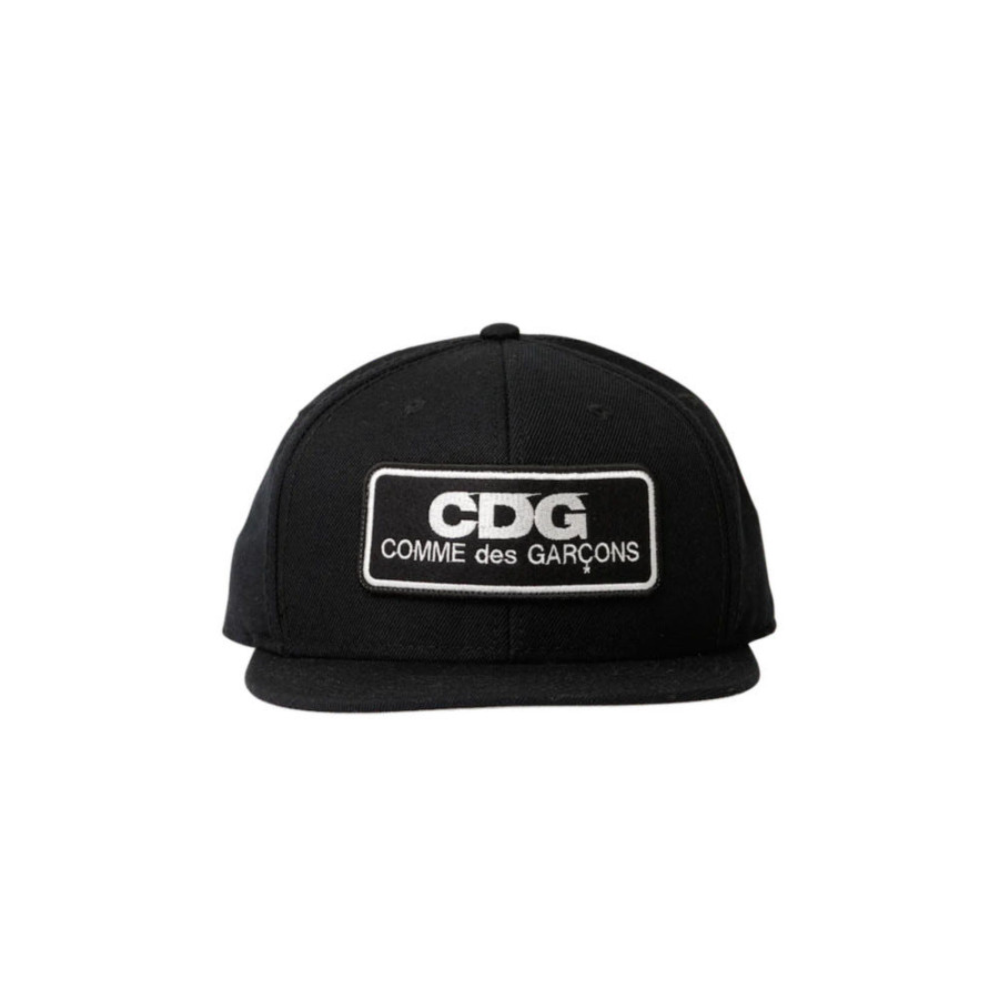 CDG 꼼데가르송 로고 패치 캡 모자 블랙 SZ-K601