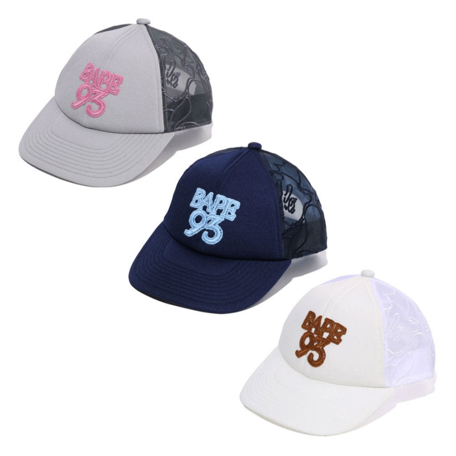 베이프 라인 카모 자카드 메쉬 블로킹 로고 캡 모자 3컬러 1L30180307