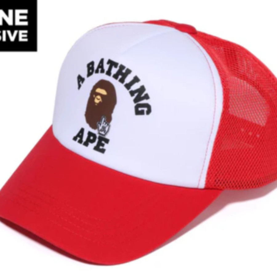 베이프 온라인한정 고 에이프 포인터 칼리지 베이펙 메쉬캡 3컬러 1L25180001