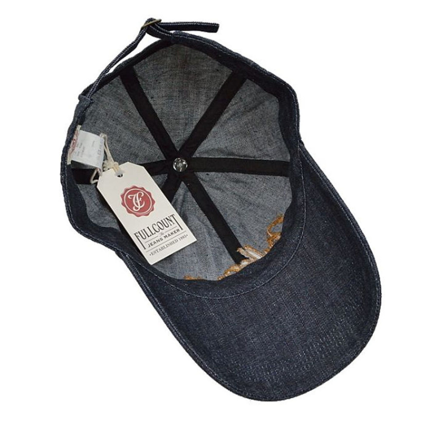 풀카운트 빈티지 체인 자수 데님 모자 아메카지 볼캡 인디고 FCA-6007