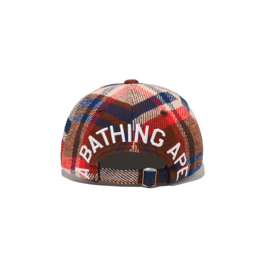 베이프 체크 패널 캡 모자 2컬러 1L80180010