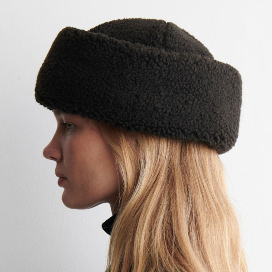 코스 COS 테디 폴드업 햇 다크브라운 1304770003