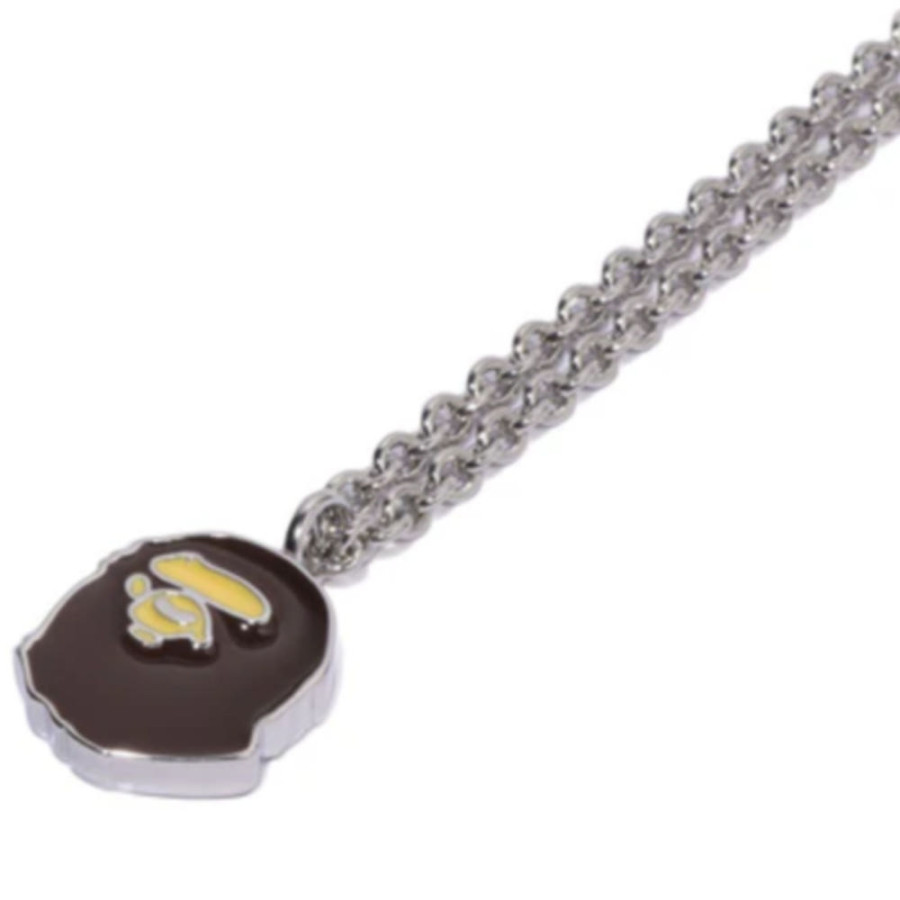 베이프 에이프 헤드 목걸이 브라운 1L80182022