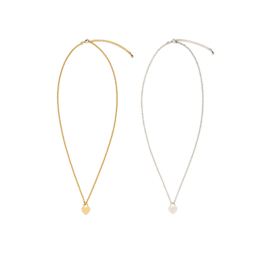 휴먼메이드 하트 실버 목걸이 2컬러 HM30GD085