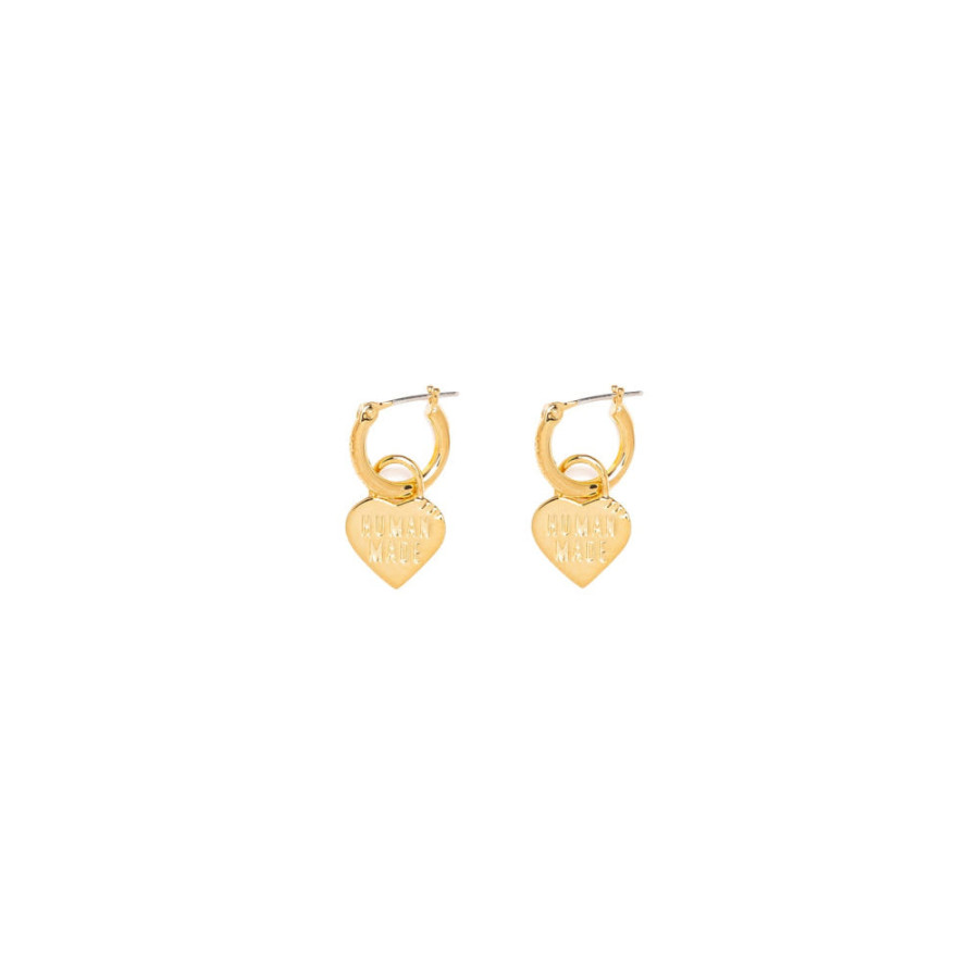 휴먼메이드 하트 실버 귀걸이 2컬러 HM30GD087